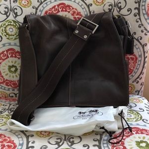 Leather Coach messenger bag